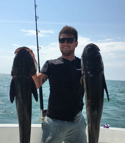 Two big fish caught in Morehead City by a lone angler