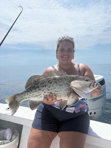 Gag grouper caught fishing in Morehead City NC on boat