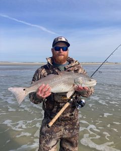 Caught a 27-inch redfish in NC