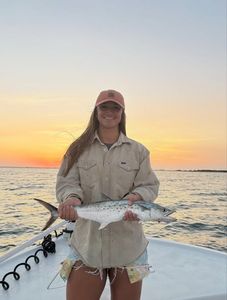 Spanish mackerel caught fishing in Morehead City NC at sunset