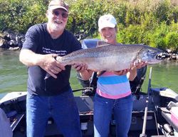 Coho salmon caught in Chehalis