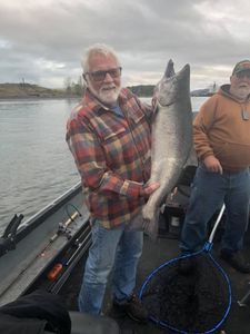 A couple fishing in the Chehalis area