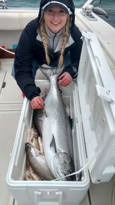 One big fish caught in Manistee