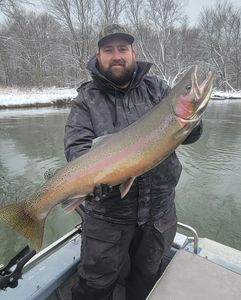Cutthroat trout, 27-inch fish, fishing in MI