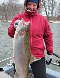 Caught a Rainbow Trout in Manistee