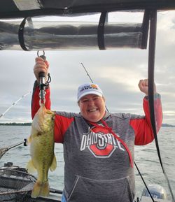 Large Largemouth Bass caught while fishing in Cape Vincent