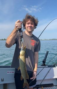 Northern Pike fish caught while fishing in Cape Vincent