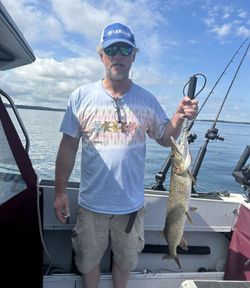 A northern pike caught while fishing in Cape Vincent