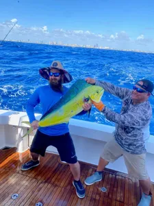 Two people fishing at Palm Beach Shores