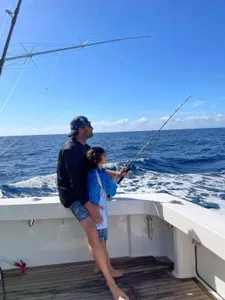 Two people fishing in Palm Beach Shores