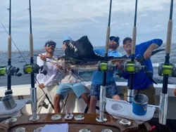 Three anglers fishing at Palm Beach Shores