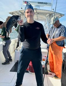 One sea bass caught while fishing in MA