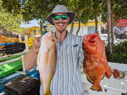 Two fishing enthusiasts enjoying water sports in Puerto Rico