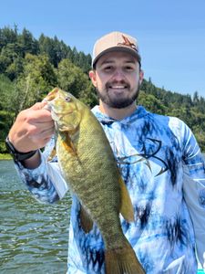 Smallmouth bass caught in Roseburg