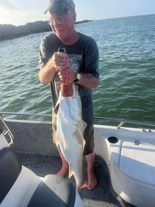 A solo angler fishing in the waters of Port O'Connor