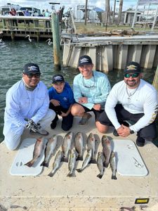 8 redfish and spotted weakfish fishing in Port O'Connor