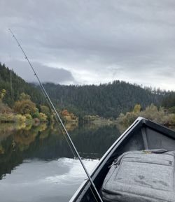 Calm river fishing.