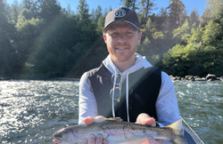 Cutthroat trout caught by angler during fishing tour in Grants Pass