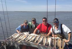 3 fish caught by 4 people in Ingleside, fishing and hunting shown