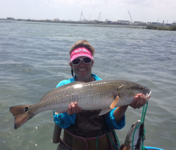 Hooked a Large Redfish in Aransas Pass, TX