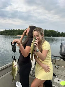 Two largemouth bass caught fishing in MI