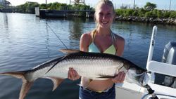 Tarpon fish caught during fishing tour in Florida