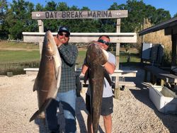Two anglers fishing at Pensacola Beach, Florida