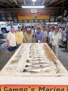 Anglers with 3 big fish caught at St Bernard