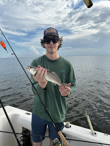 One person fishing in LA