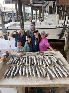 Three great barracuda, 15 inches, fishing at St Bernard