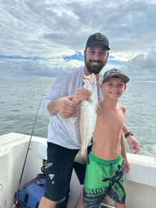 A spotted weakfish measuring 18 inches caught while fishing in St Bernard