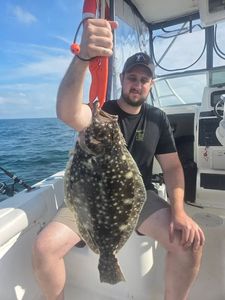Southern flounder caught while fishing in Norfolk VA