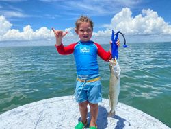 A young angler rocking his catch! - South Padre Island, TX.