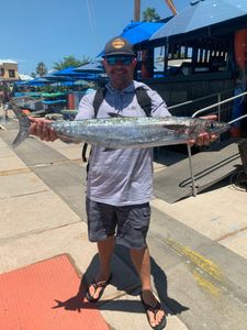 Caught a king mackerel fish in TX during fishing