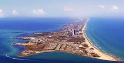Scenic view of South Padre Island coastline