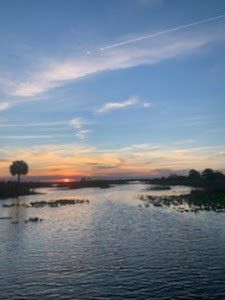 Scenic landscape with fishing in Florida