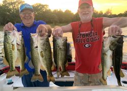 6 largemouth bass caught in Florida during fishing trip
