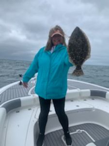 Inshore fishing for Flounder in Carolina Beach