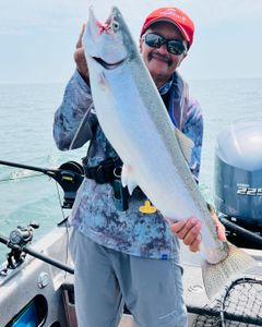 Fishing in Huron with 1 big fish