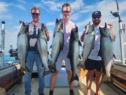 3 people fishing for 5 sea trout in ON
