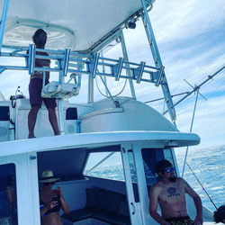 Three people fishing in North Carolina