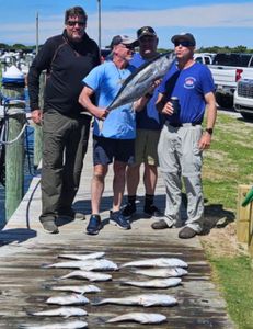 Managed to get a tuna, some sea bass and tiles! 
#offshorefishing #deepseafishing #tunafishing #seabassfishing #tilefishing #obxoffshorefishing #oregoninletfishingcenter #nagsheadfishing #charterfishing