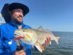Angler fishing in Port Isabel