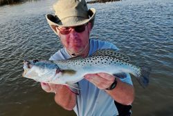 Spotted Weakfish, 18 inches, fishing in FL