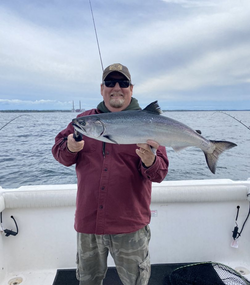 Chinook Salmon caught while fishing in Oswego
