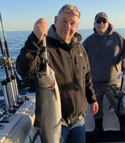 Coho salmon caught fishing in Oswego
