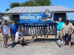Six people fishing in Oswego