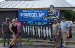 6 people fishing at Oswego
