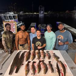 6 people fishing in Lafitte