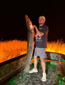 Two anglers enjoying a fishing trip in LA